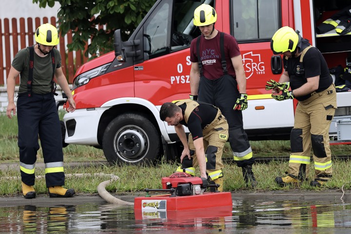 Stalowa Wola po potężnej ulewie.