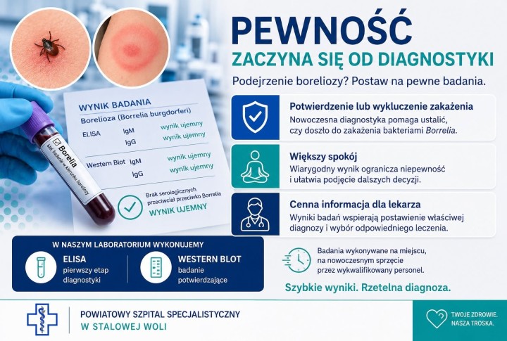W Medycznym Laboratorium Diagnostycznym Powiatowego Szpitala Specjalistycznego w Stalowej Woli pacjent może wykonać je zarówno na podstawie skierowania, jak i odpłatnie.