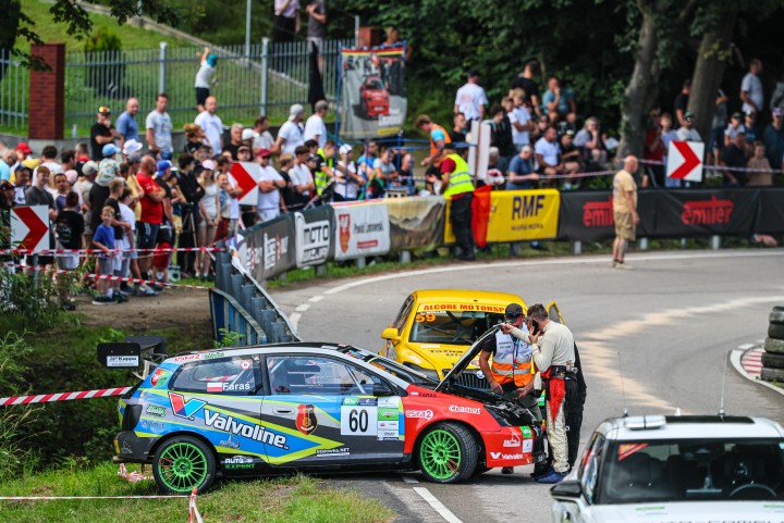 Krzysztof Faraś w wyścigu górskim w Limanowej.
