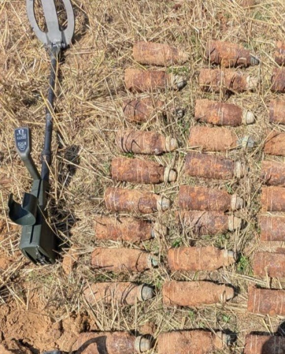 52 pociski pochodzące z okresu I wojny światowej zostało znalezione w rejonie pól uprawnych w miejscowości Kępie Zaleszańskie.