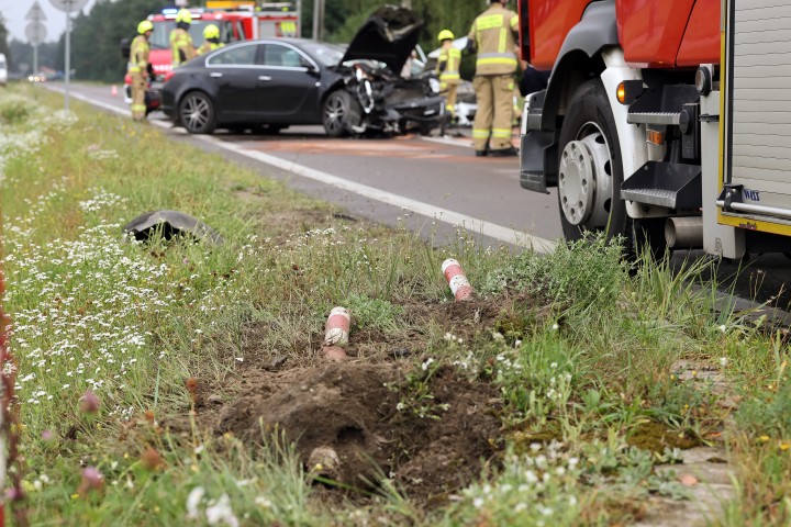 Pysznica: czołowe zderzenie dwóch pojazdów.