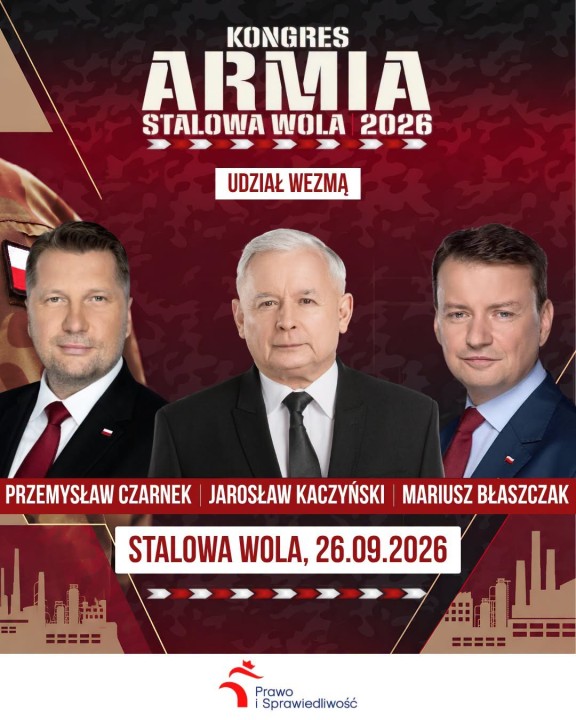 Jarosław Kaczyński, Przemysław Czarnek oraz Mariusz Błaszczak, czołowi liderzy Prawa i Sprawiedliwości pojawią się w Stalowej Woli już w najbliższą sobotę, 26 września. Politycy wezmą udział w zapowiadanym od dawna Kongresie Armia.