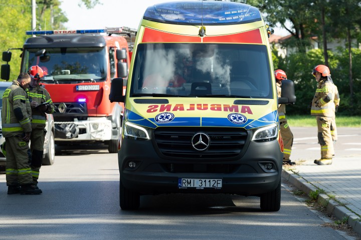 Ranny motocyklista z BMW trafił do szpitala. Do wypadku doszło w gminie Pysznica.