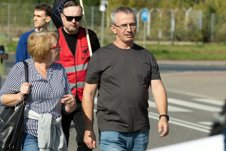 Pikieta przed Hutą Stalowa Wola S.A.