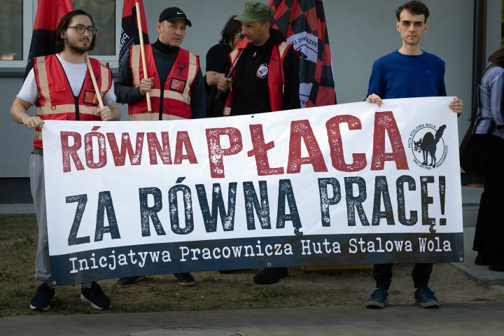 Pikieta przed Hutą Stalowa Wola S.A.