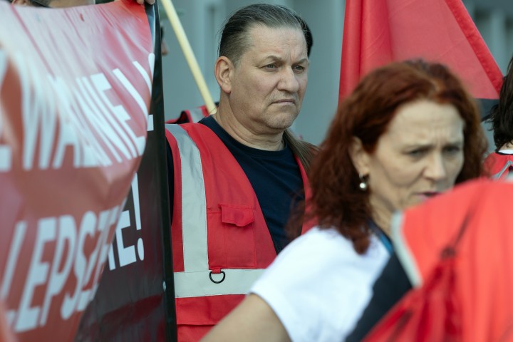 Pikieta przed Hutą Stalowa Wola S.A.