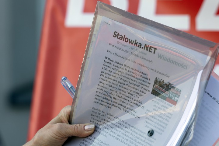 Pikieta przed Hutą Stalowa Wola S.A.