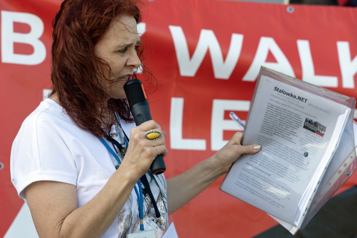 Pikieta przed Hutą Stalowa Wola S.A.