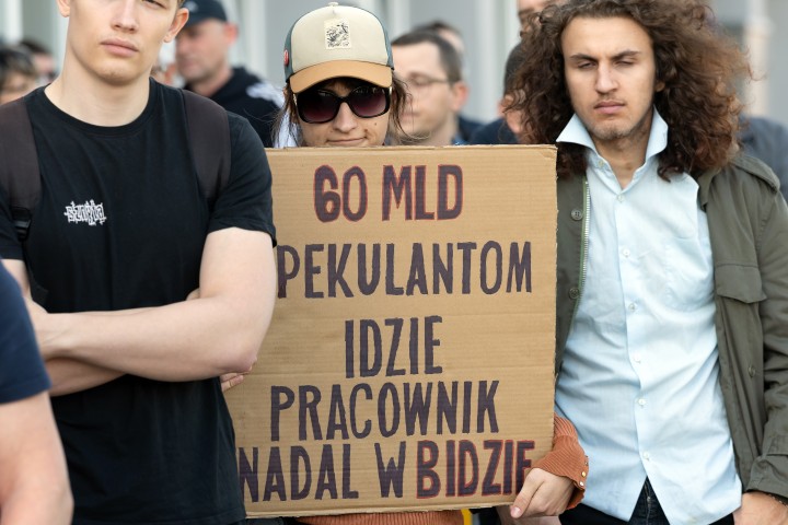 Pikieta przed Hutą Stalowa Wola S.A.
