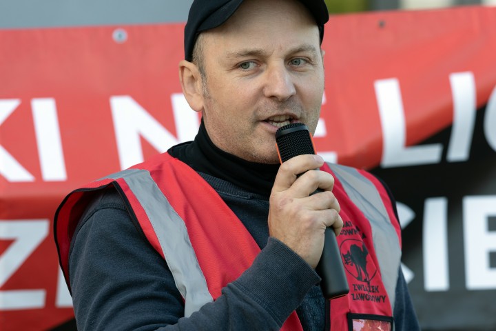 Pikieta przed Hutą Stalowa Wola S.A.