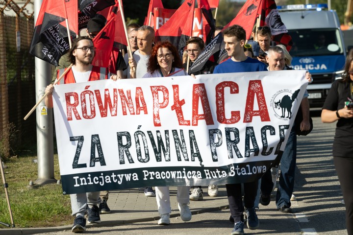 Pikieta przed Hutą Stalowa Wola S.A.