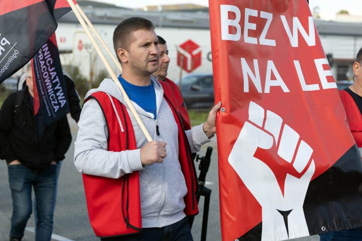 Pikieta przed Hutą Stalowa Wola S.A.