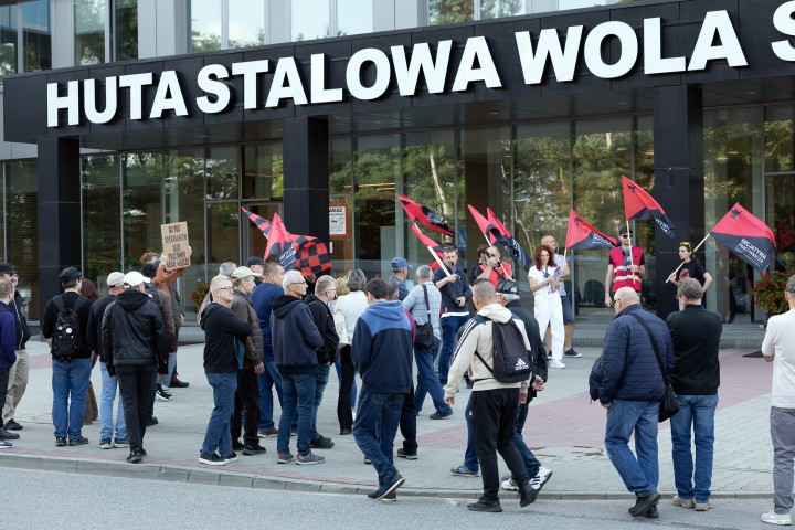 Pikieta przed Hutą Stalowa Wola S.A.