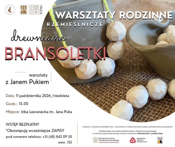 Rzemieślnicze warsztaty rodzinne: drewniane bransoletki.