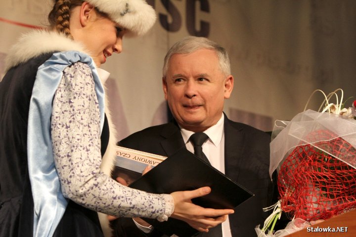Jarosław Kaczyński, prezes partii PiS na konwencie wyborczym w Stalowej Woli.