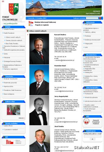 Strona internetowa z radnymi Powiatu.