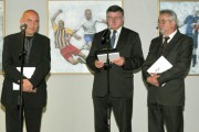 Od lewej: Piotr Pawiński, Tomasz Jagodziński Dyrektor MSiT, Antoni Kłosowski Przewodniczący Rady Miejskiej Stalowej Woli.