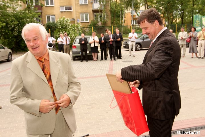 Od lewej: Burmistrz Niska Julian Ozimek, Starosta Powiatu Stalowowolskiego Wiesław Siembida.