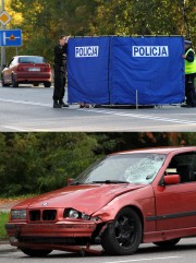 28-letni kierowca BMW został zatrzymany i przewieziony na komendę policji w celu złożenia zeznań.