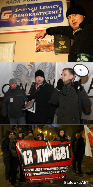Organizator dzisiejszej pikiety przed biurem SLD w Stalowej Woli Marcin Siembida, stanął na czele utworzonego dziś Ruch Narodowego w naszym mieście.