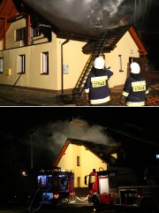 Po przybyciu na miejsce strażacy zastali cały dom w płomieniach. Nowo wybudowany budynek był już opuszczony przez właścicieli.