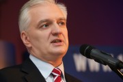 Były poseł Platformy Obywatelskiej i były minister sprawiedliwości Jarosław Gowin, podczas odbywającej się w niedzielę, 26 października 2013 roku Podkarpackiej Konwencji Regionalnej w Rzeszowie.