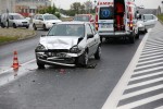 Policja ze stalowowolskiej drogówki ustala okoliczności wypadku.