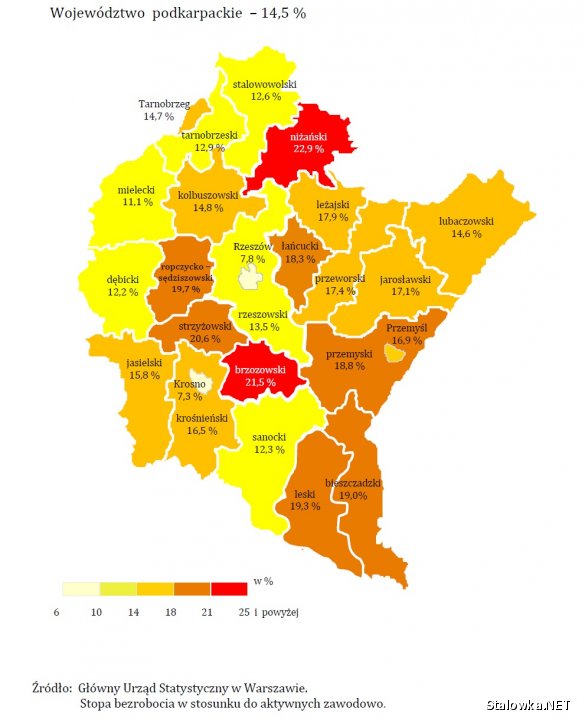 Powiat stalowowolski ma aktualnie czwartą najniższą stopę bezrobocia na Podkarpaciu.