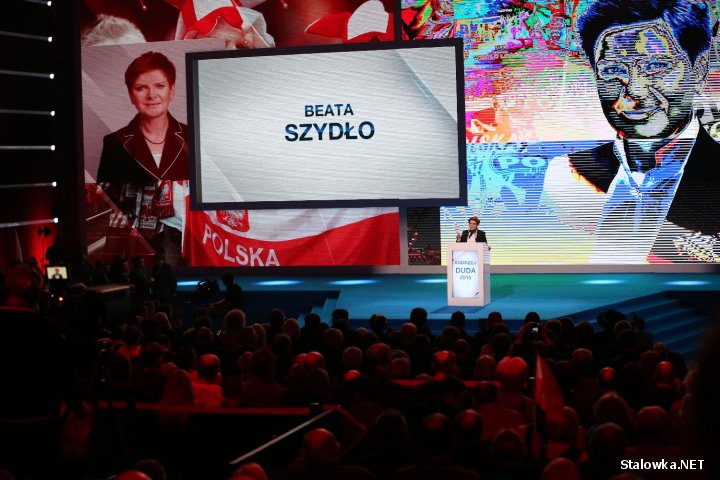 WARSZAWA: Prezydent Stalowej Woli Lucjusz Nadbereżny (PiS) na konwencji kandydata na prezydenta RP Andrzeja Dudy.