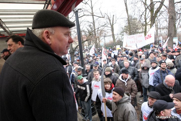 WARSZAWA. Manifestacja pod siedzibę Rady Ministrów.