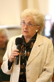 Maria Rehorowska, autorka książki pt. Historia internowania kobiet w Gołdapi, pisana przez 28 lat 1982-2008. 