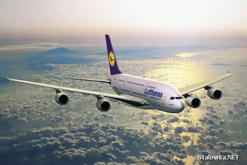 Airbus A380 latający we flocie Lufthansa.