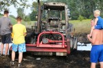 Całkowitemu spaleniu uległ kanadyjsko-amerykański traktor marki Massey Ferguson będący na stalowowolskich tablicach rejestracyjnych.