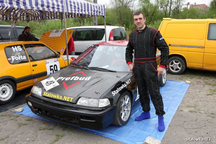 Krzysztof Faraś ze Stalowej Woli (Honda Civic) wystartował jako kierowca wyścigowy w I Rundzie Górskich Samochodowych Mistrzostwach Polski w Korczynie.