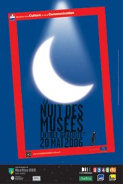 Plakat towarzyszący imprezie Noc Muzeów.